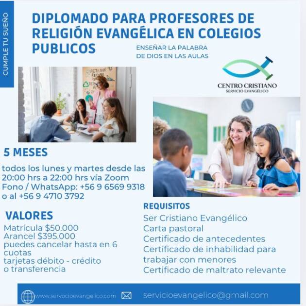 Arancel – Diplomado Asignatura de Religión (2026)