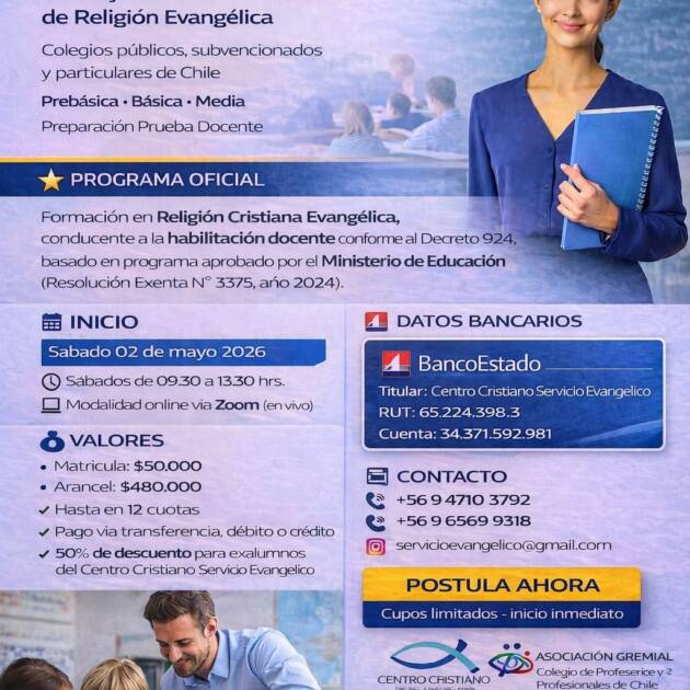 Arancel – Diplomado Asignatura de Religión (2026)