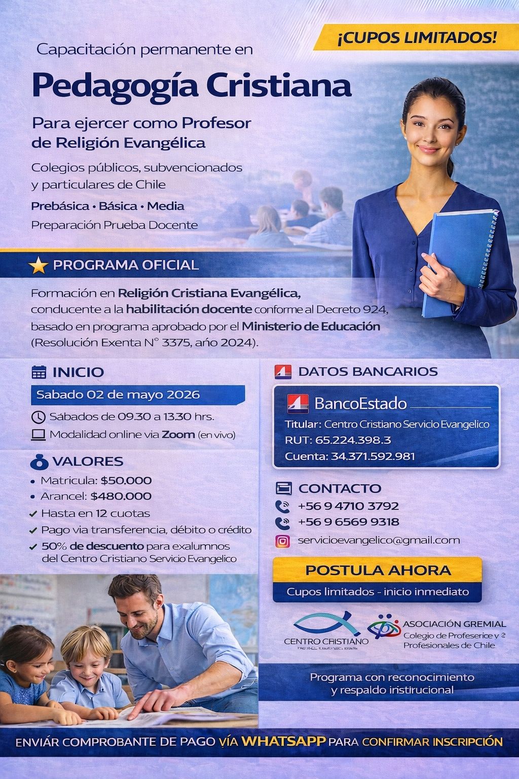 Arancel – Diplomado Asignatura de Religión (2026)